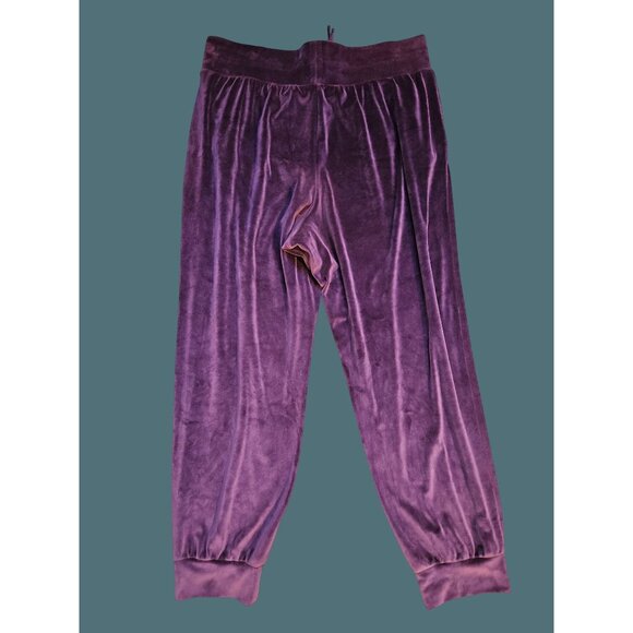 Victoria Secret Purple Velour Pull On Soft Lounge Jogging Pants Women Size XL - Picture 2 of 10